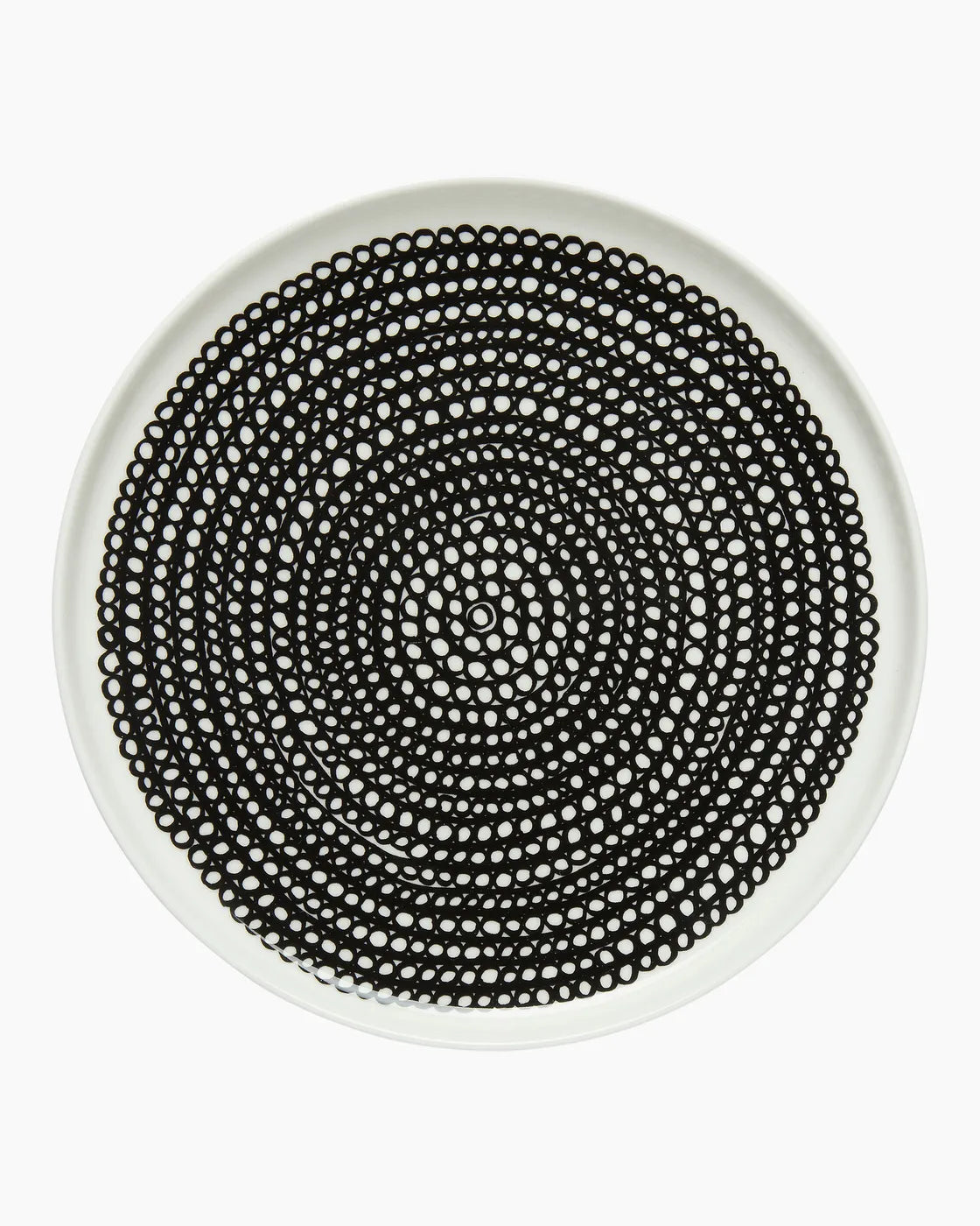 Oiva / Siirtolapuutarha plate 20cm white/ black