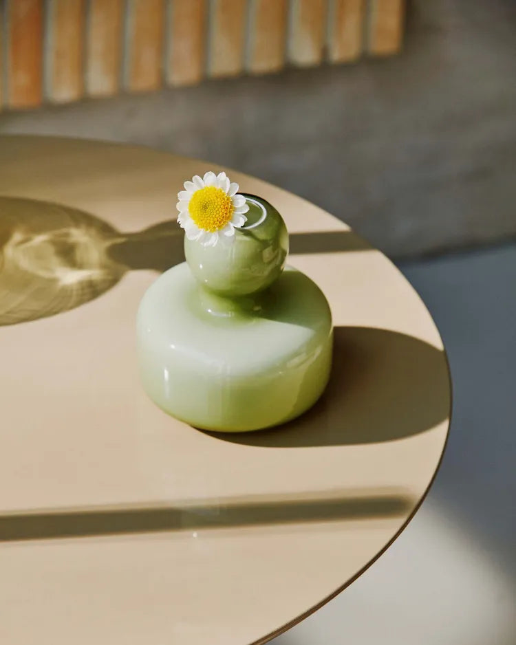 Flower vase olive opal