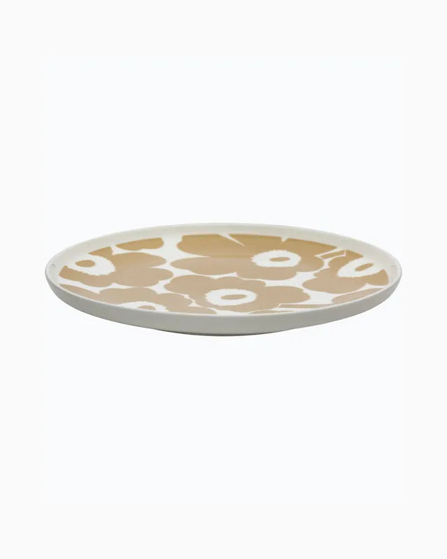 Oiva / Unikko plate 25 cm white beige