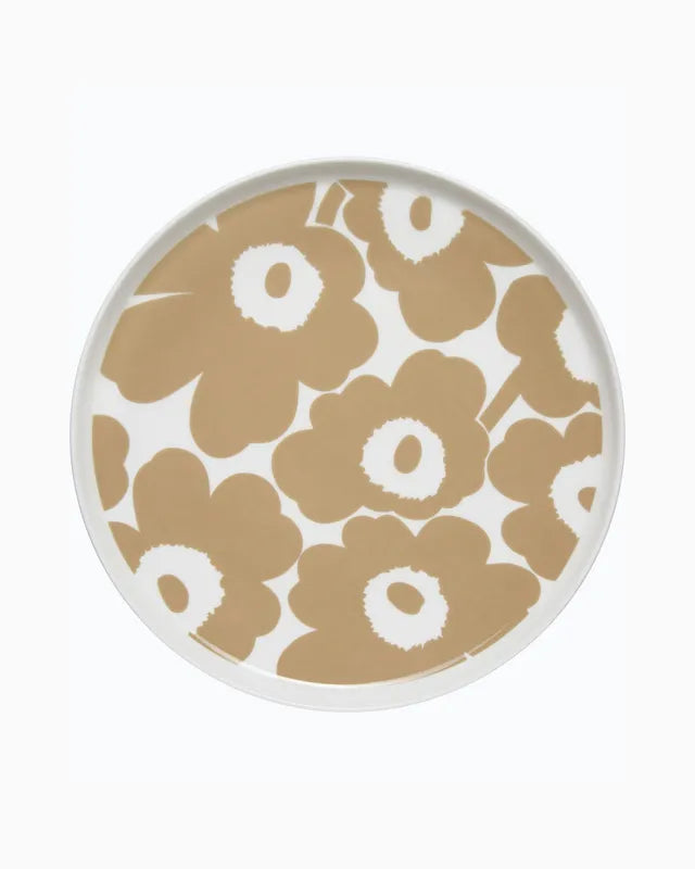 Oiva / Unikko plate 25 cm white beige
