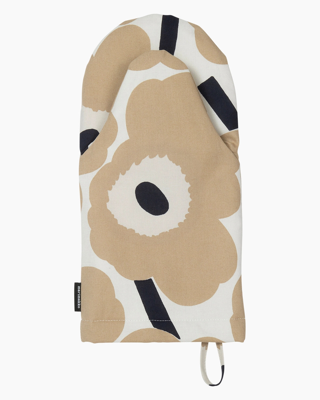 Pieni Unikko Ovenmitten beige, dark blue, off-white