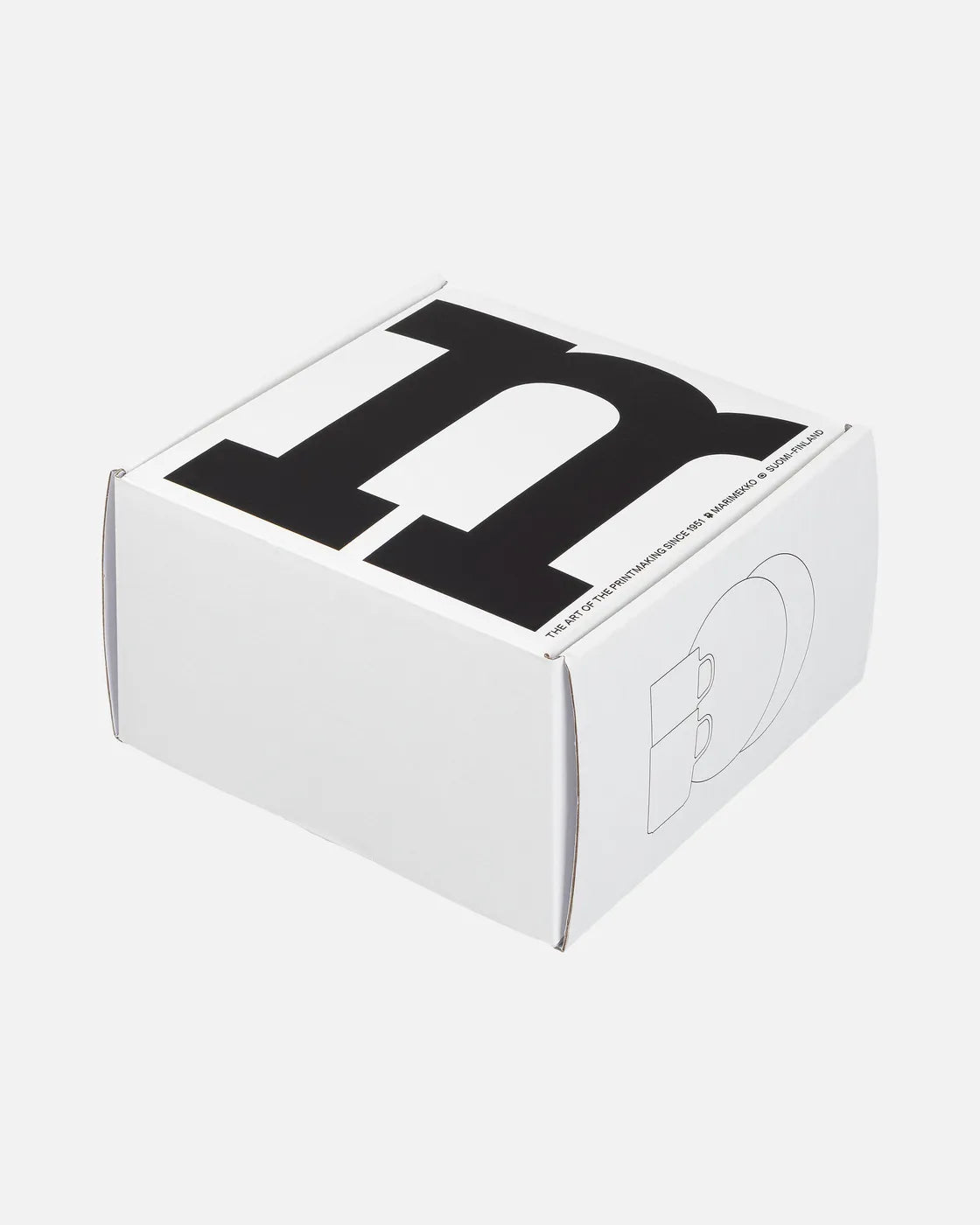 Oiva / Räsymatto mug and plate set white black