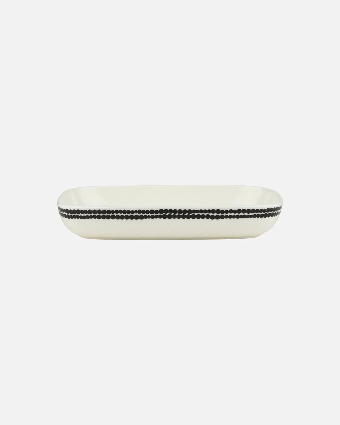 Oiva / Siirtolapuutarha Serving Dish 18 X 25 Cm black white