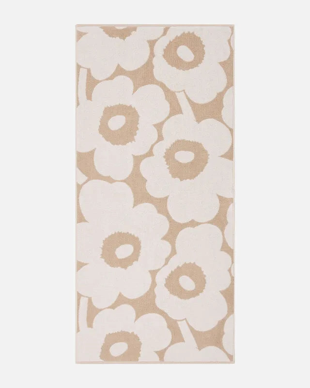 Unikko bath towel 70 x 150 cm beige white