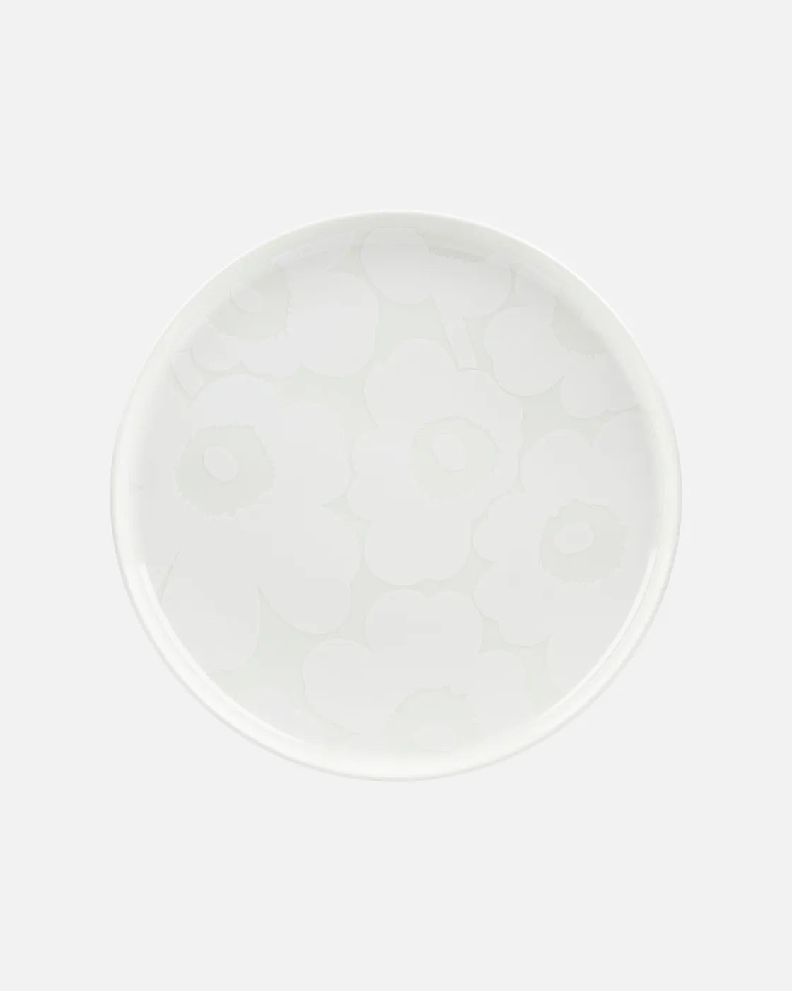Oiva / Unikko Plate 25 Cm white/ white
