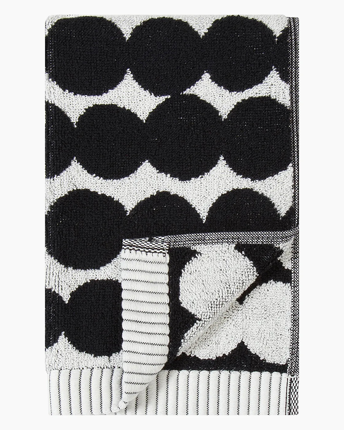 Räsymatto guest towel 30x50 cm white, black