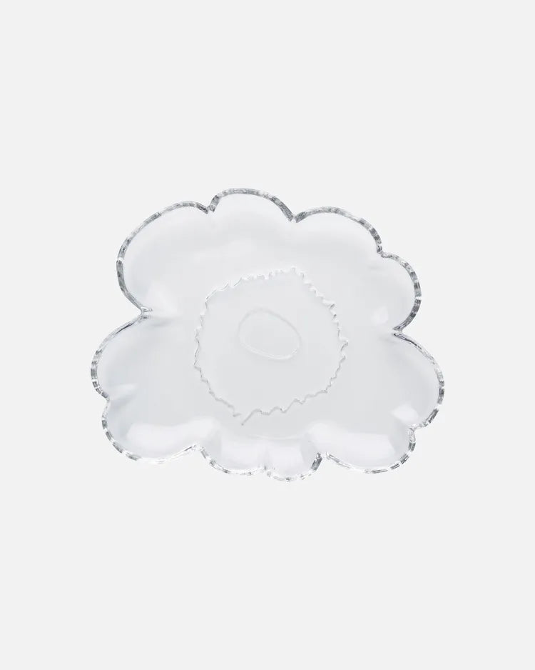 Unikko 60th Anniversary Lasilautanen 20 Cm glass plate clear