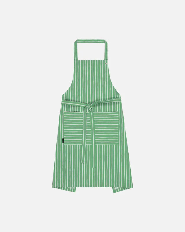 Piccolo Esiliina apron light grey , spring green