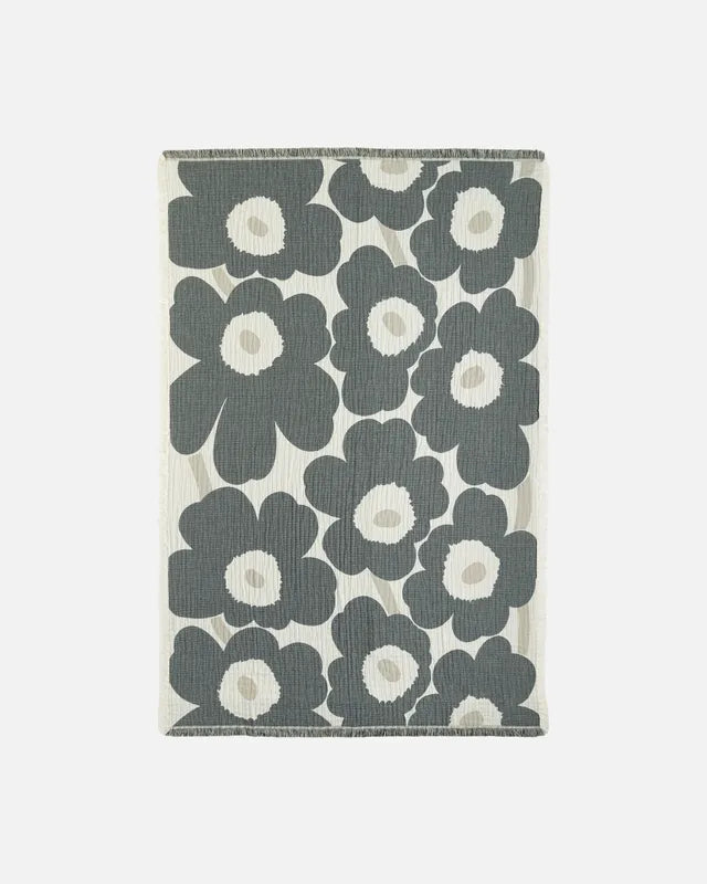 Unikko Huopa 150x220 Cm blanket thow off white charcoal sand