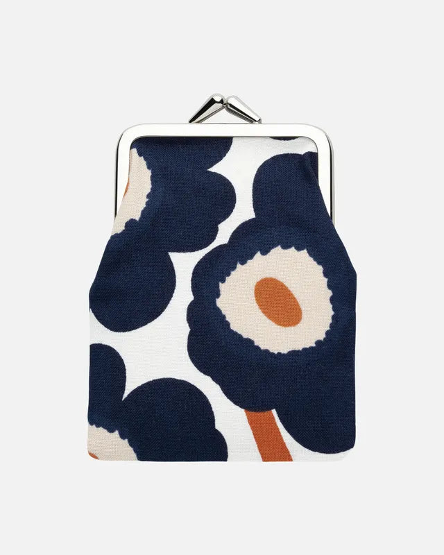 Kortti Kukkaro Mini Unikko card/change purse white dark blue powder charcoal