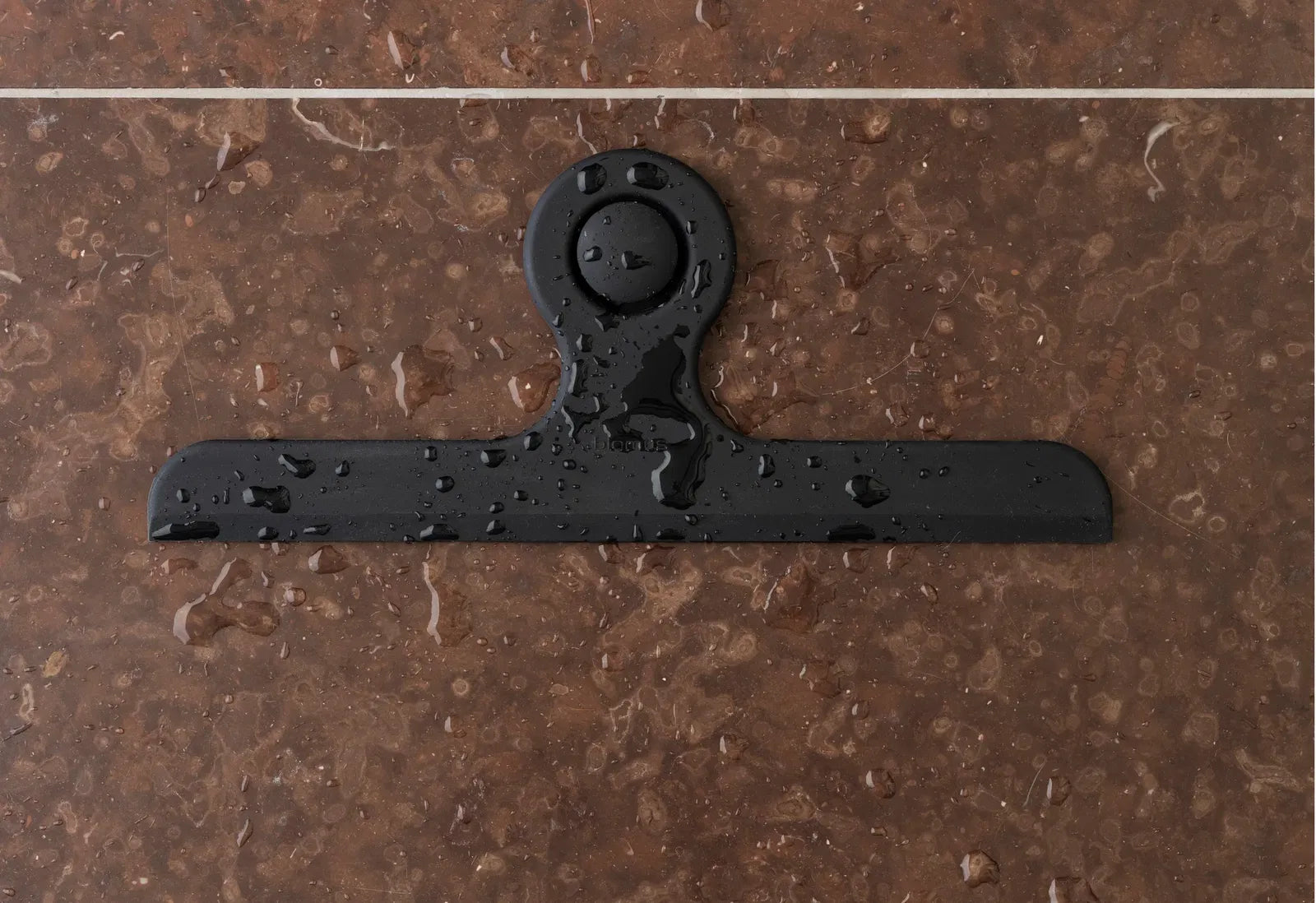 KAPI Shower Wiper with Wall Bracket - Black