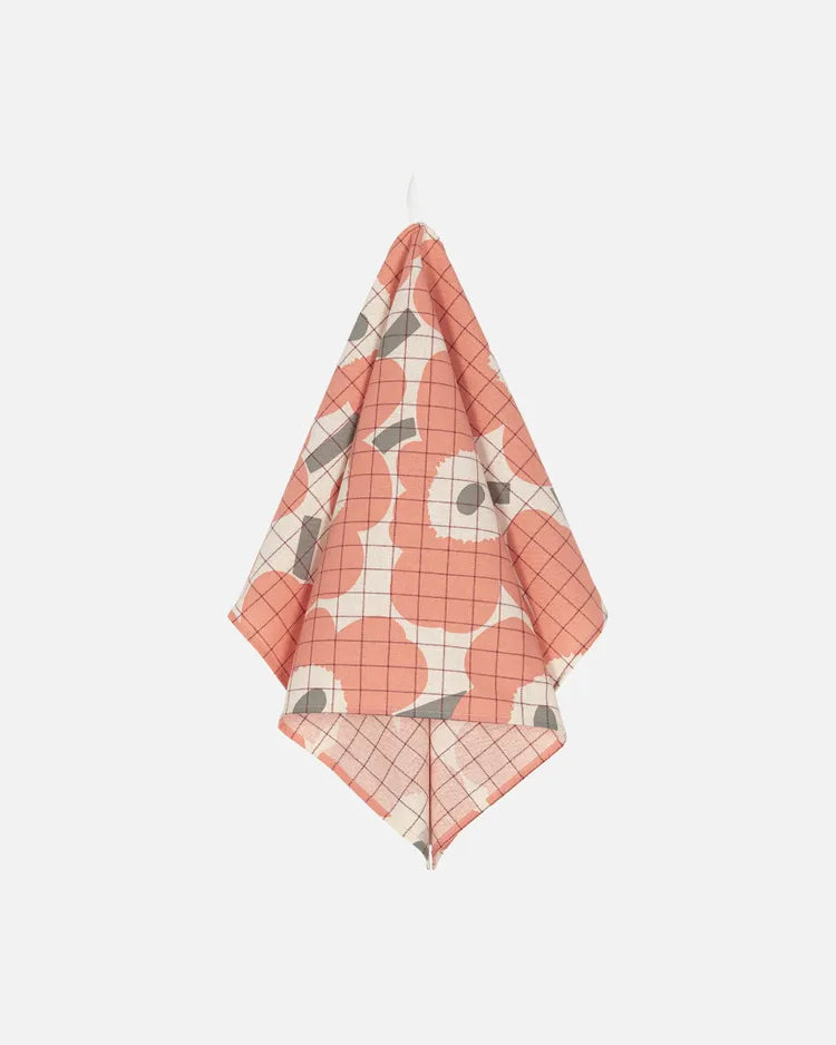 Pieni Unikko Keittiöpyyhe 43x70 Cm, 2 Kpl tea towel set cotton rose grey