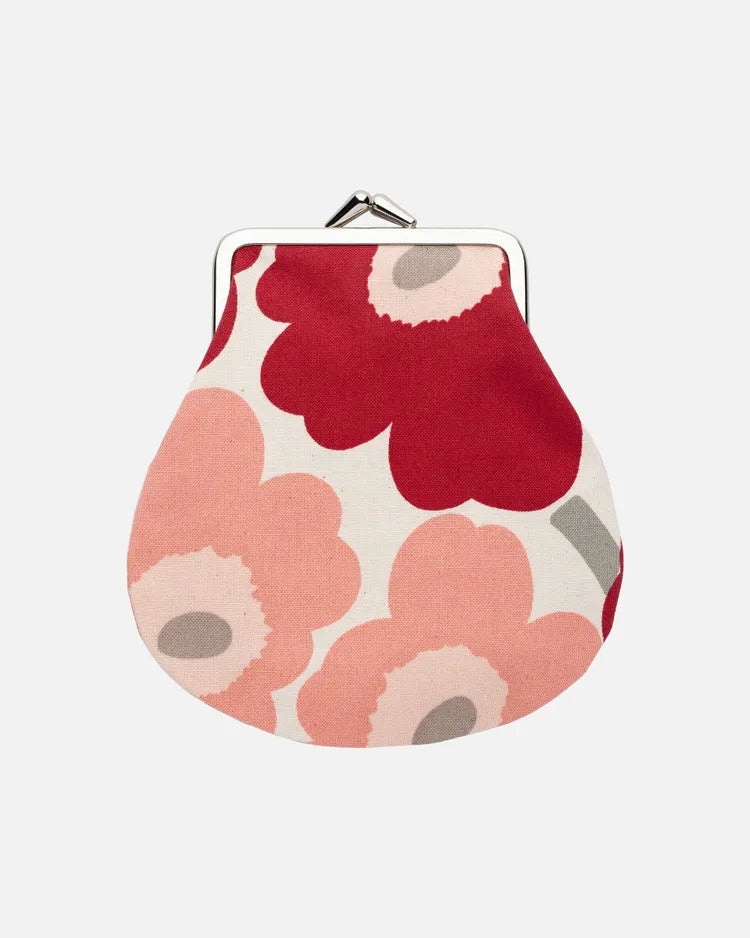 Mini Unikko Pieni Kukkaro purse pink sand dark cherry