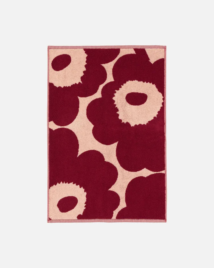 Unikko Hand Towel 50x70 Cm pink dark cherry