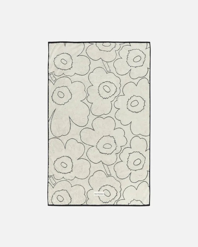 Piirto Unikko Kylpypyyhe 100x160 Cm towel ivory, black