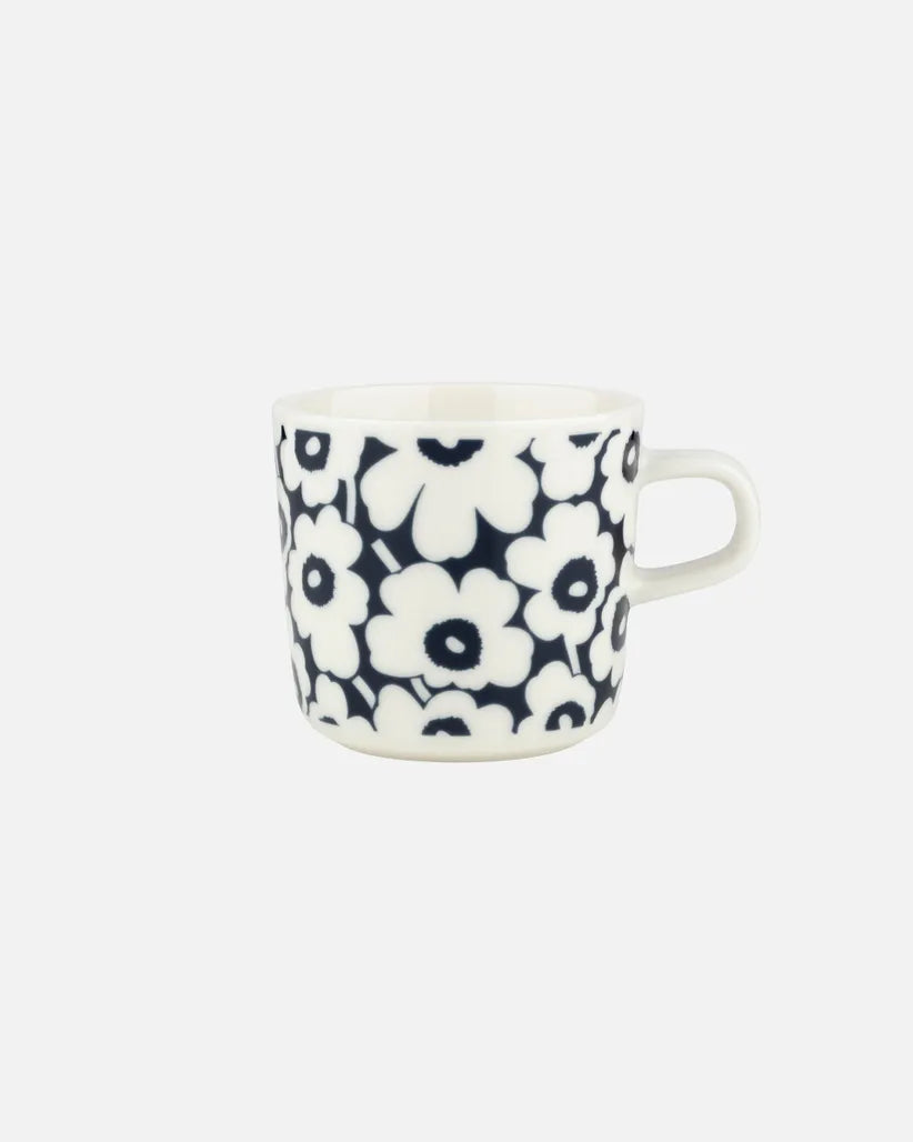 Oiva / Pikkuinen Unikko Kahvikuppi 2dl coffee mug dark blue white