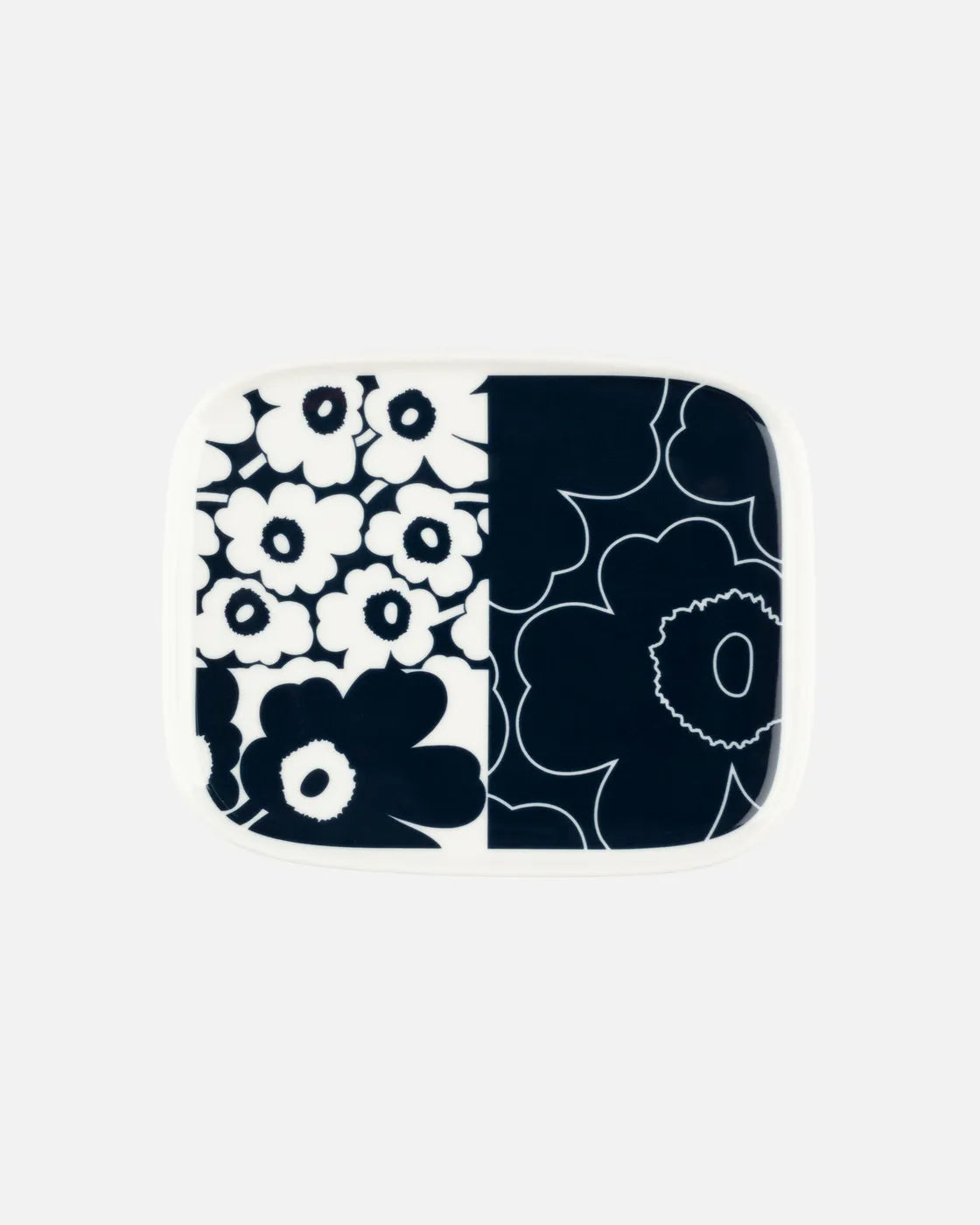 Oiva / Unikko Kollaasi Lautanen 15x12 Cm plate white dark blue