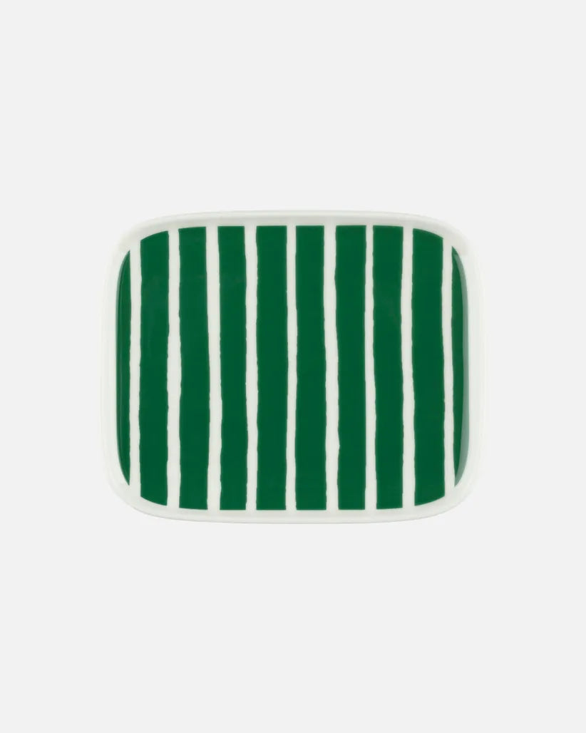 Oiva / Piccolo Lautanen 15x12 Cm plate white green