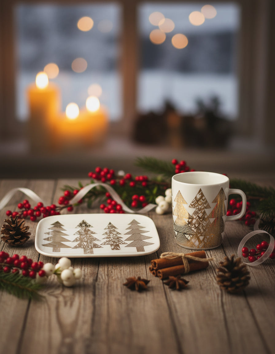 Oiva / Kuusikossa Muki 2,5 Dl Ja Lautanen 15x12 Cm plate and mug set