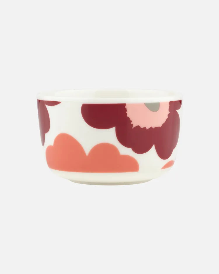 Oiva / Unikko Kulho 2,5 Dl bowl white dark cherry salmon red