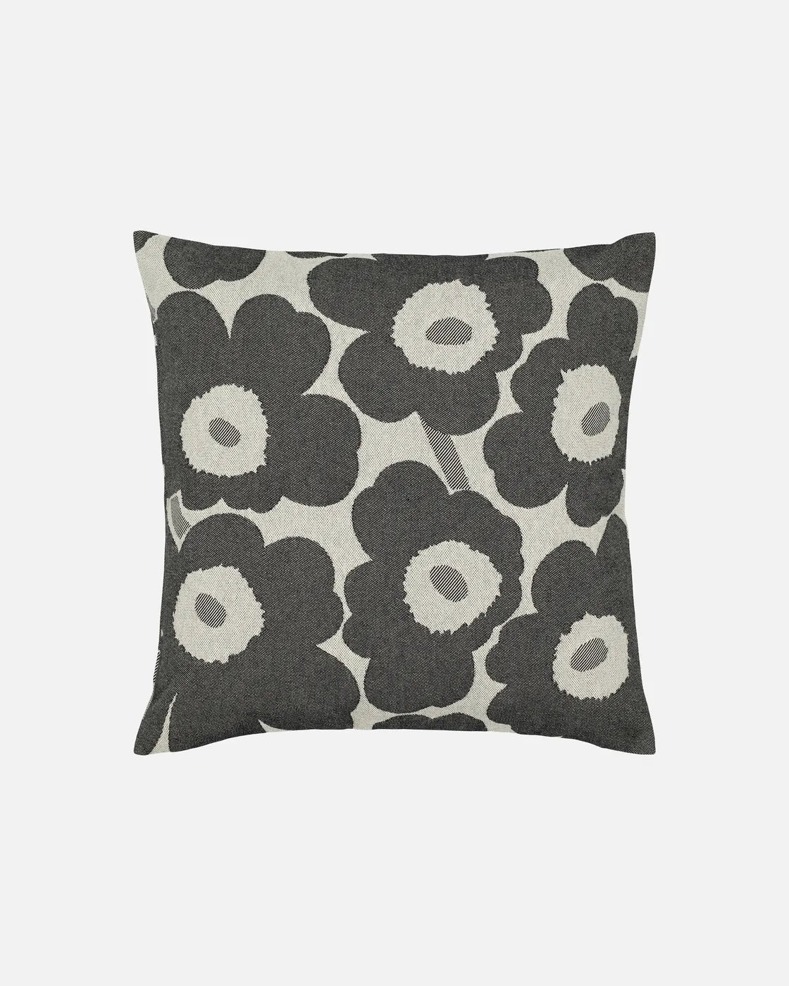 Pieni Unikko cushion cover 47x47 cm pillow off white charcoal sand