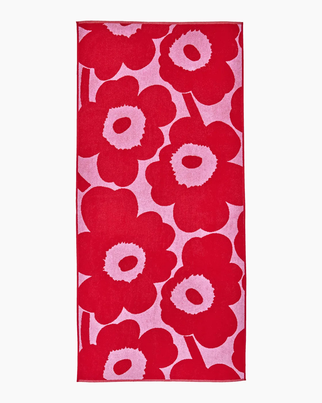 Unikko Bath towel 70x150 cm pink red