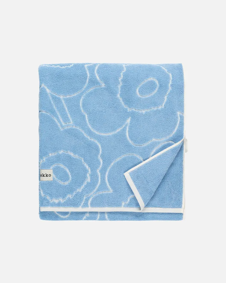 Piirto Unikko Bath Towel 100x160 Cm light blue off white