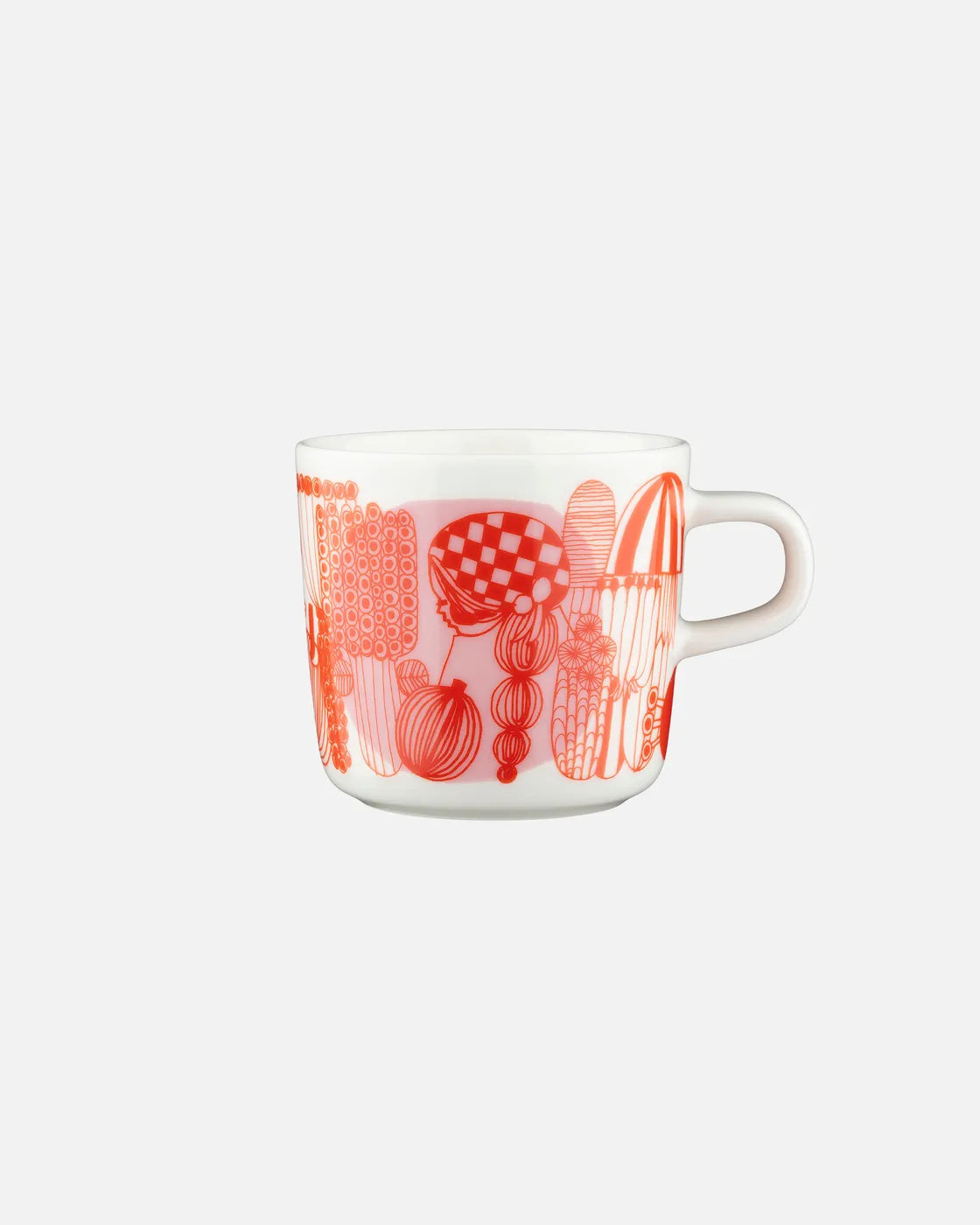 Oiva / Siirtolapuutarha Coffee Cup 2 Dl mug white orange light pink
