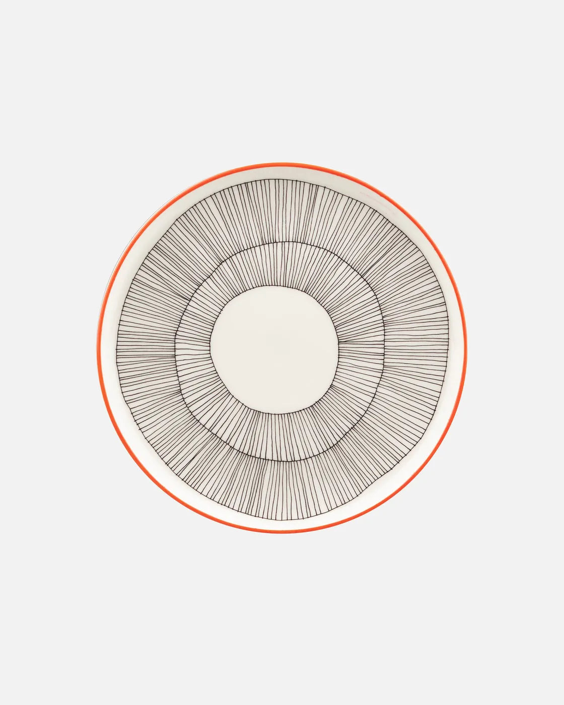 Oiva / Kukat puhkeavat Plate 20 Cm white black orange