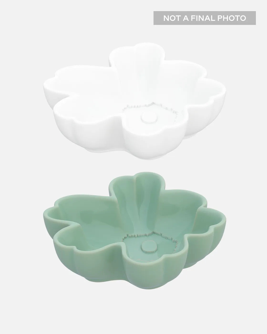 Unikko Bowl Set Of 2 white light green