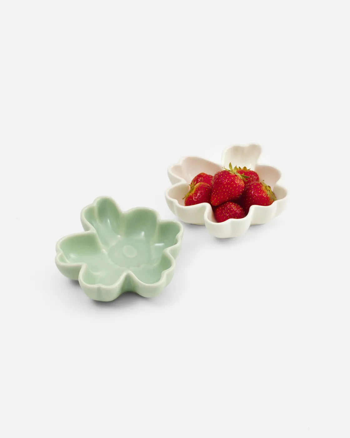 Unikko Bowl Set Of 2 white light green