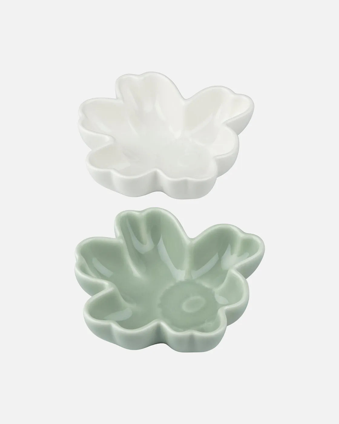 Unikko Bowl Set Of 2 white light green