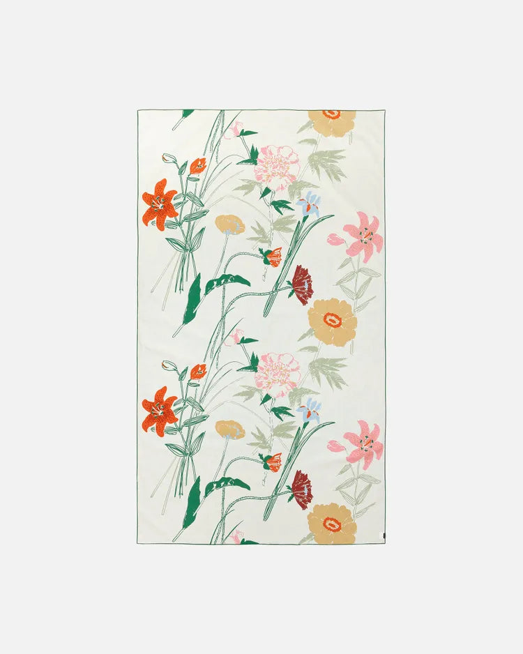 PUUTARHAKUTSUT TABLE CLOTH 140x250 cm white, green, orange, beige