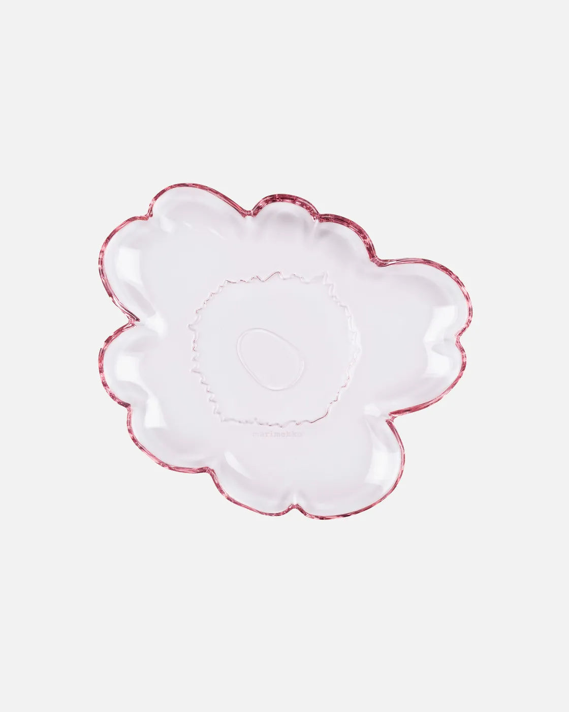 Unikko Glass Plate 20 Cm light pink glass
