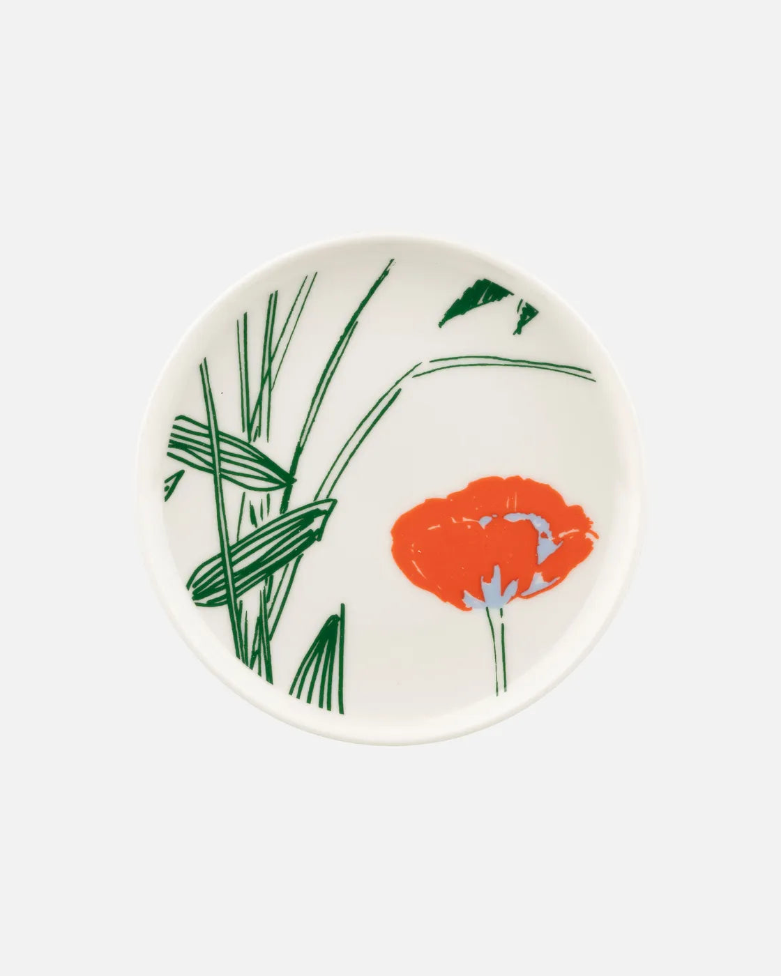 Oiva / Puutarhakutsut Plate 13,5 Cm white green orange