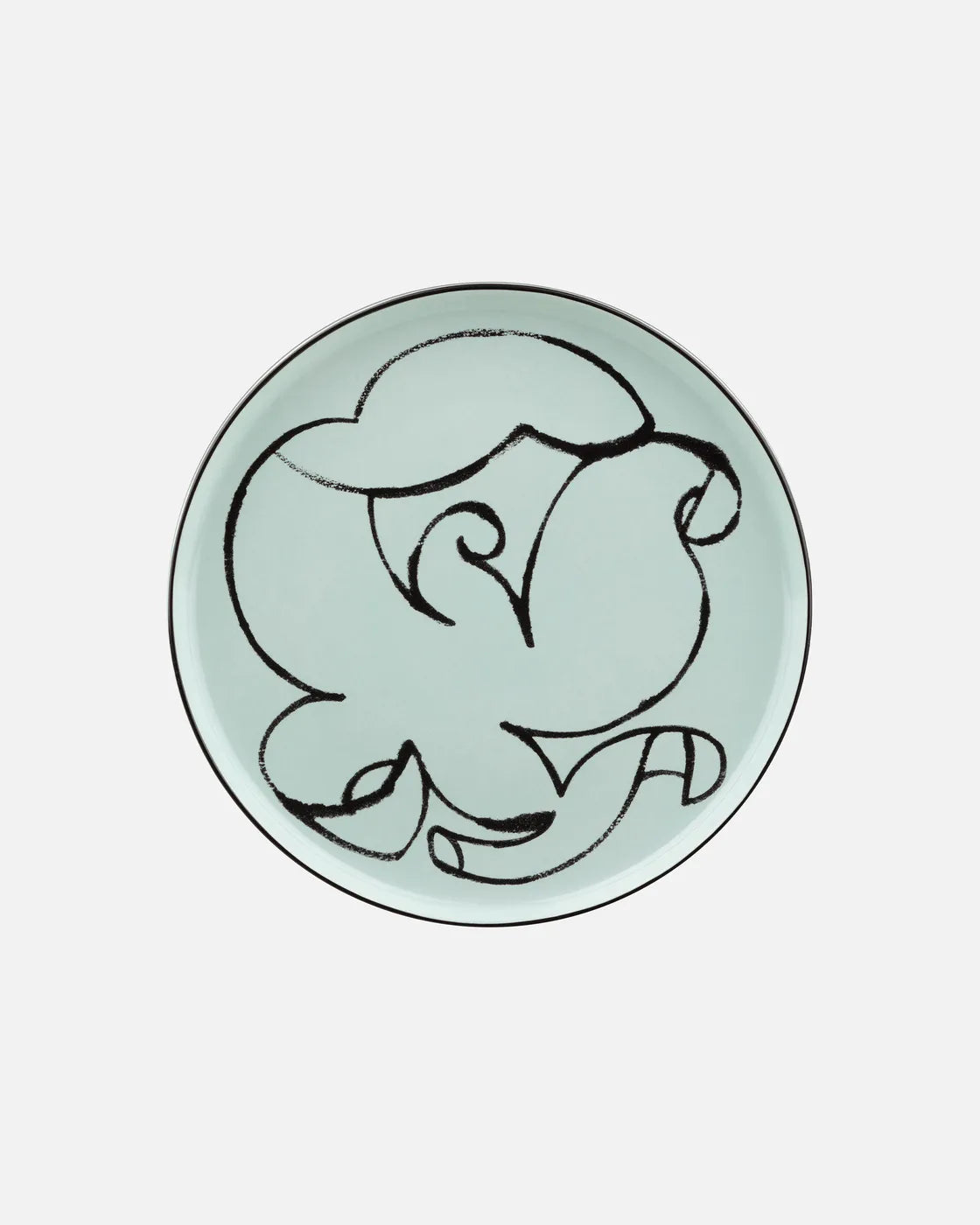 Oiva / Pistilla Plate 20 Cm mint black