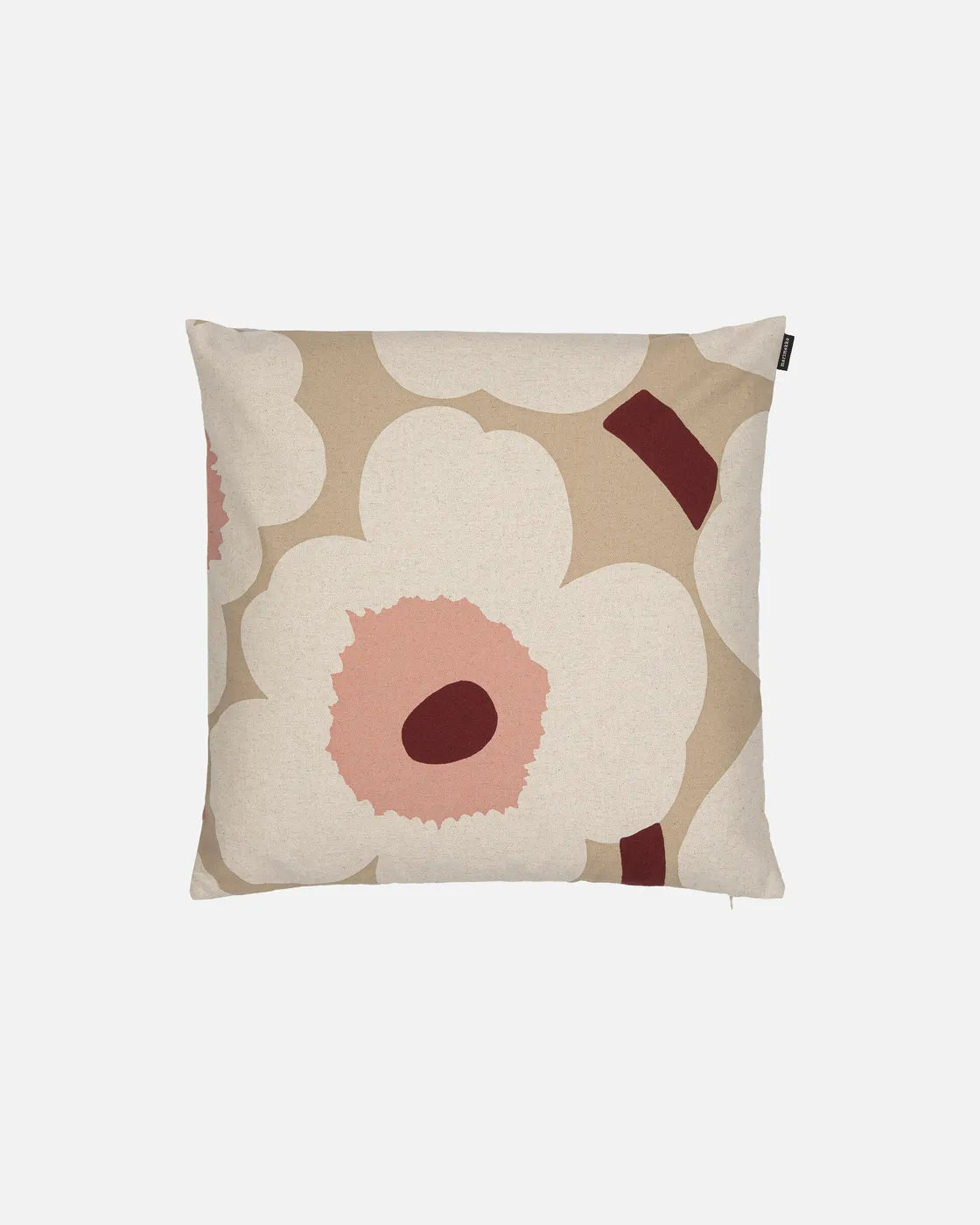 Unikko cushion cover 50x50 cm beige linen rose