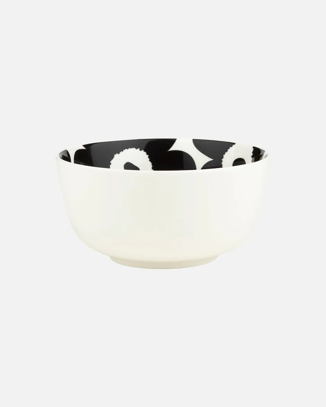 Oiva / Unikko bowl 9 dl white black