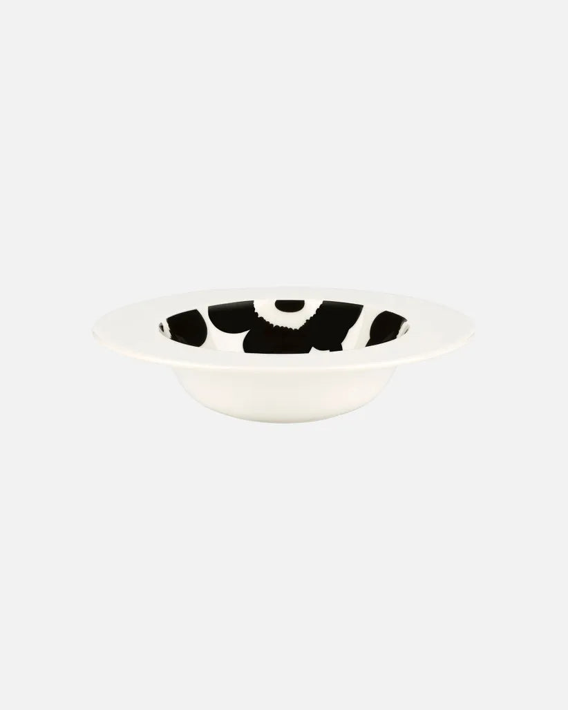 Oiva / Unikko deep plate 20 cm white black