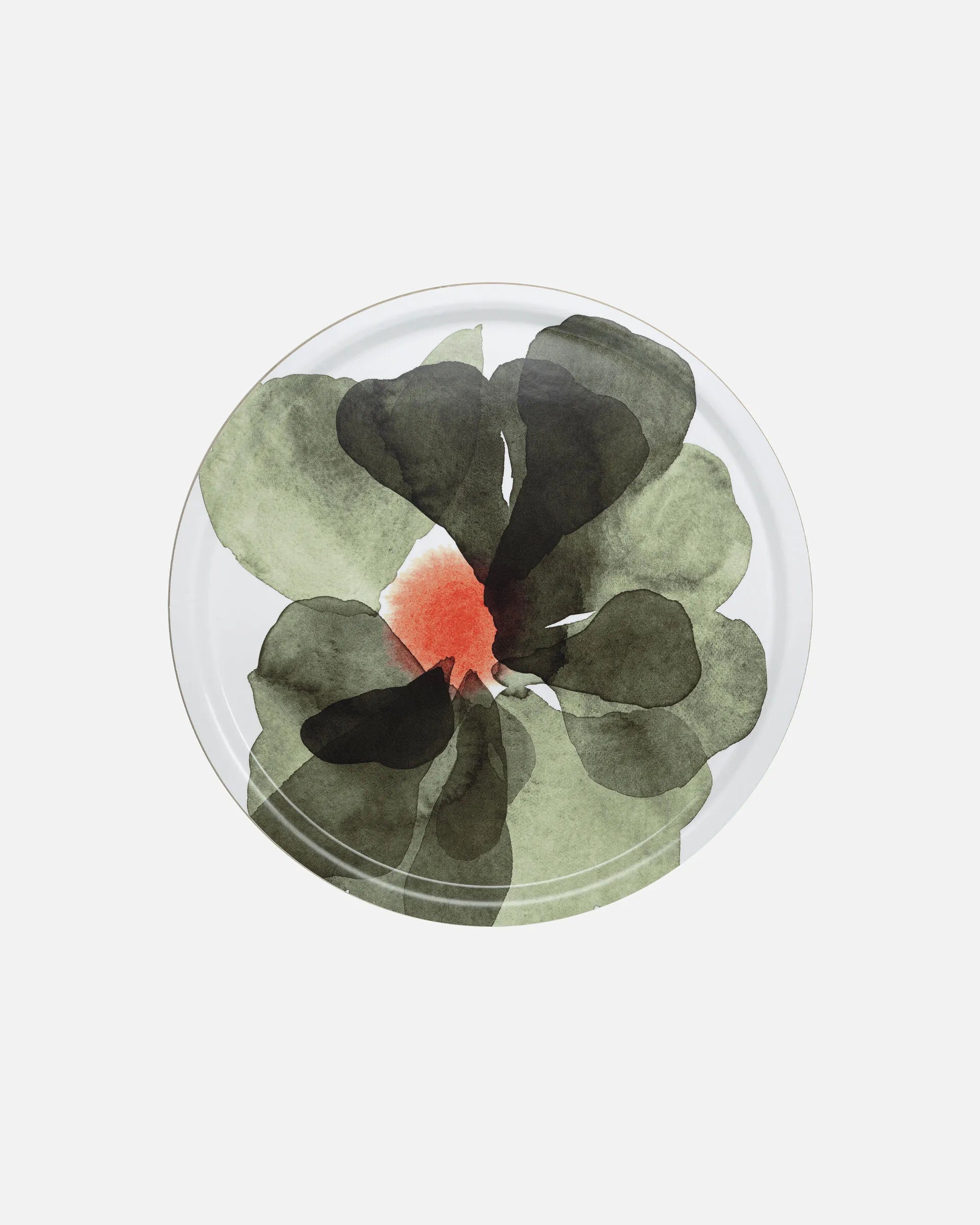 Valssi tray 46 cm White forest green tomato red