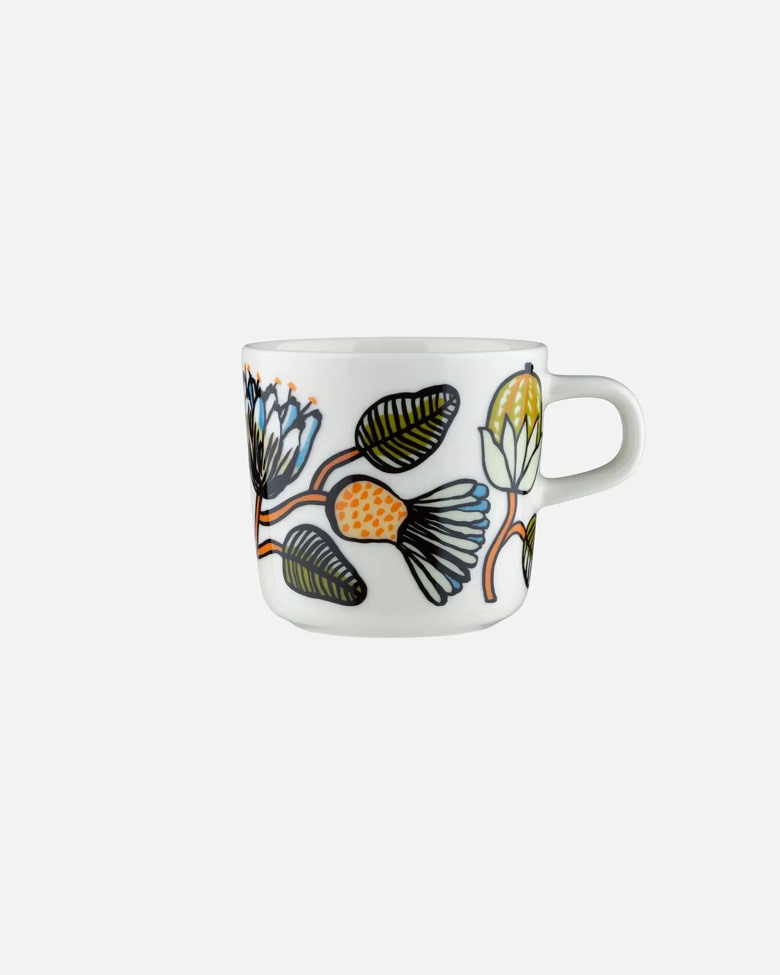Oiva / Tiara Coffee cup 2 dl white warm orange green