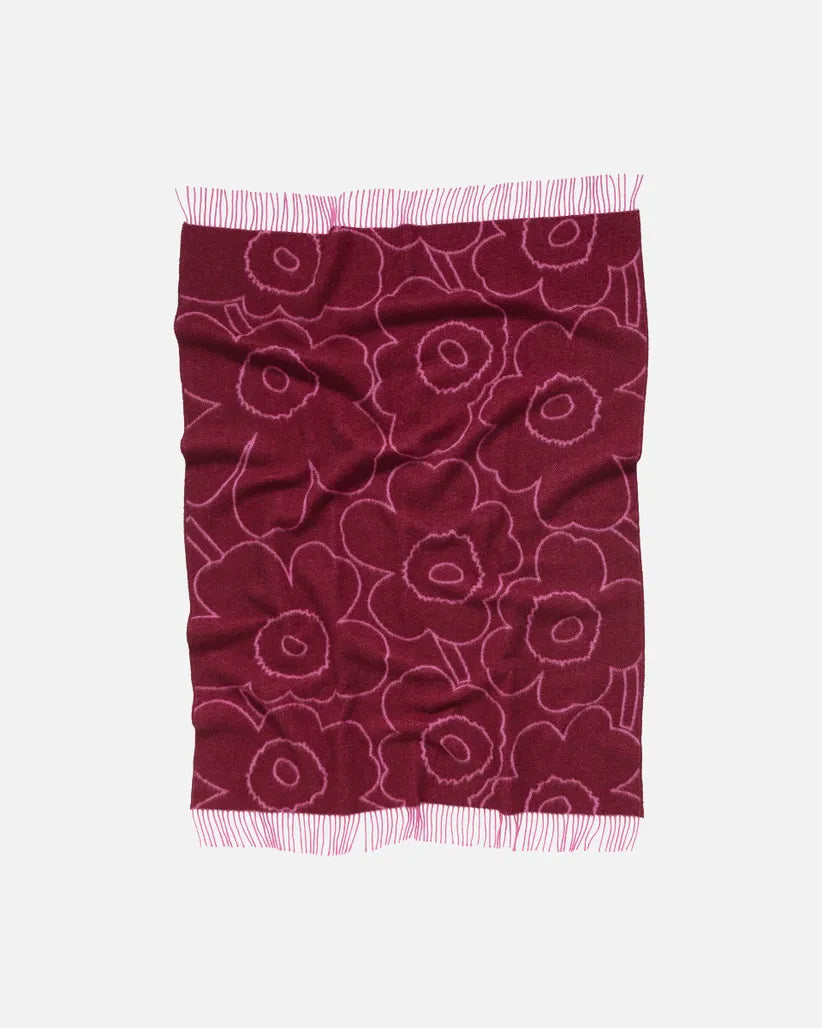 Piirto Unikko Blanket 130x170 cm burgundy fuschia