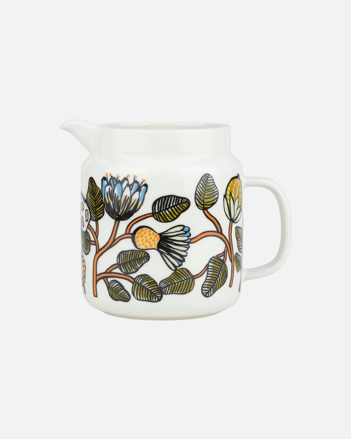 Oiva / Tiara Jug 1,25 l white warm orange green