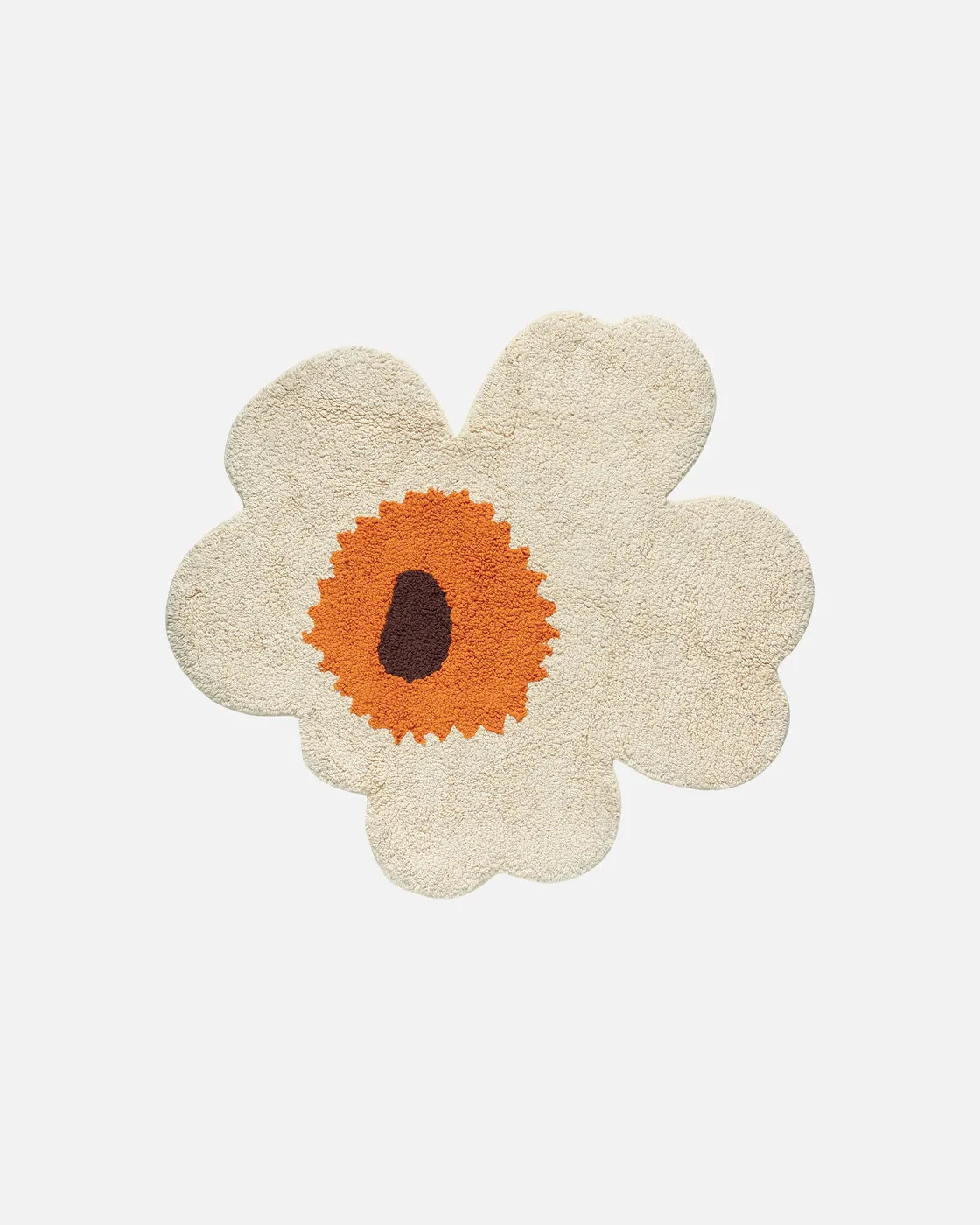 Unikko Bath mat 73x74 cm Cream warm orange