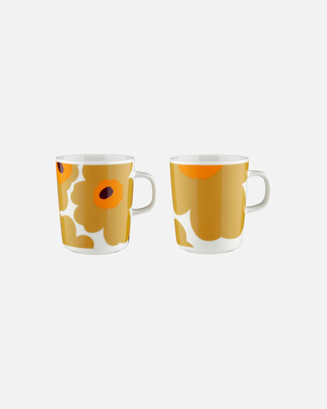 Oiva / Unikko Mug 2,5 dl / 2 pcs white caramel warm orange