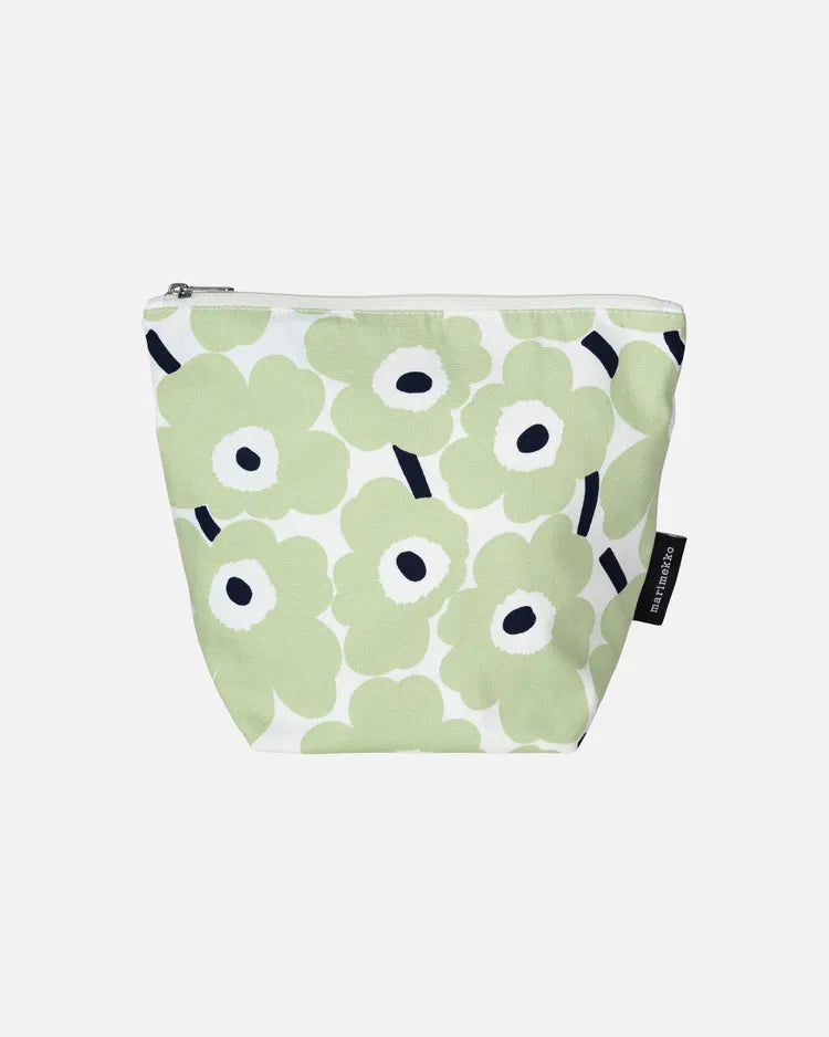 Kaje Mini Unikko Cosmetic bag off white sage dark blue