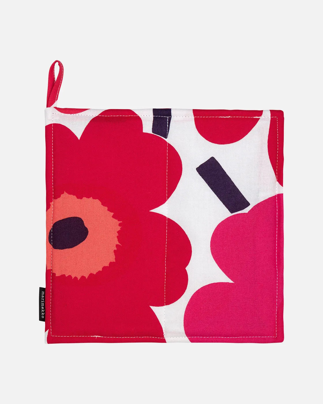 Pieni Unikko Pot holder white red