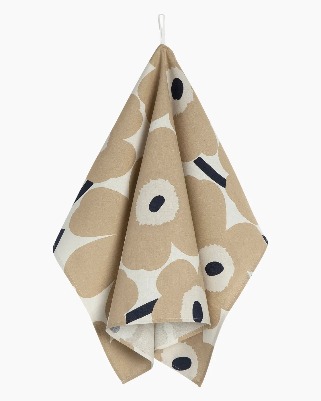 Pieni Unikko Kitchen towel 2 pcs of white beige dark blue
