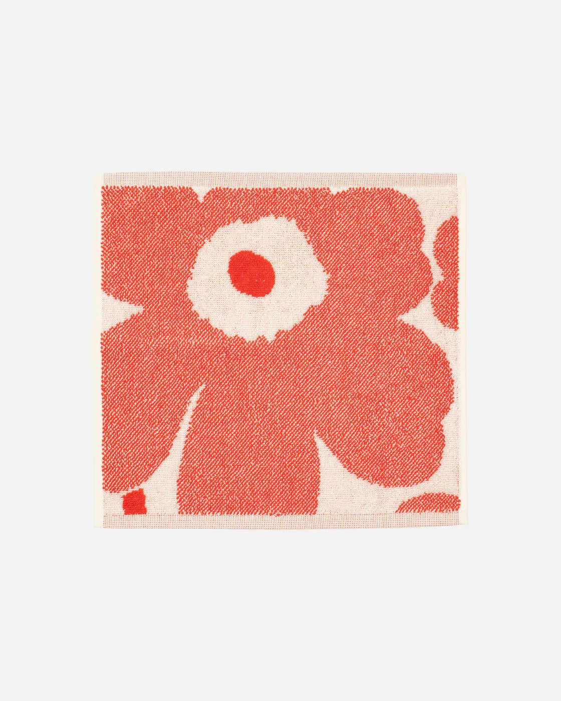Unikko Mini towel 32x32 cm off-white orange red