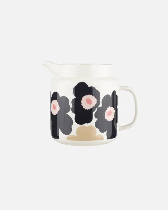 Oiva / Unikko Pitcher 1,25L off-white charcoal sand pink